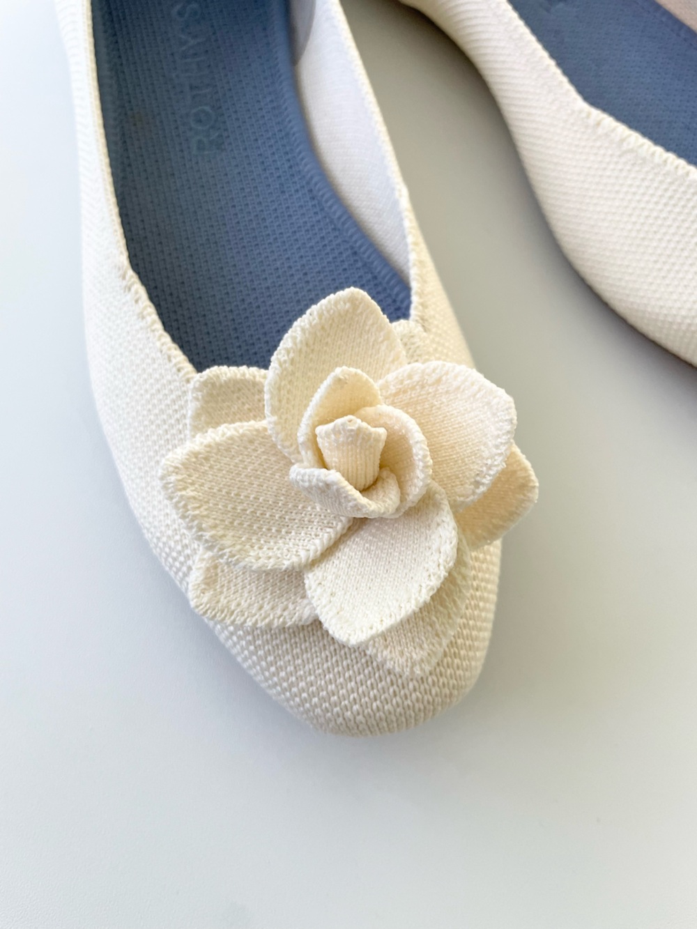 NWOT Rothy's The Petal Square Flats in White Ivory size 7 - Picture 8 of 12